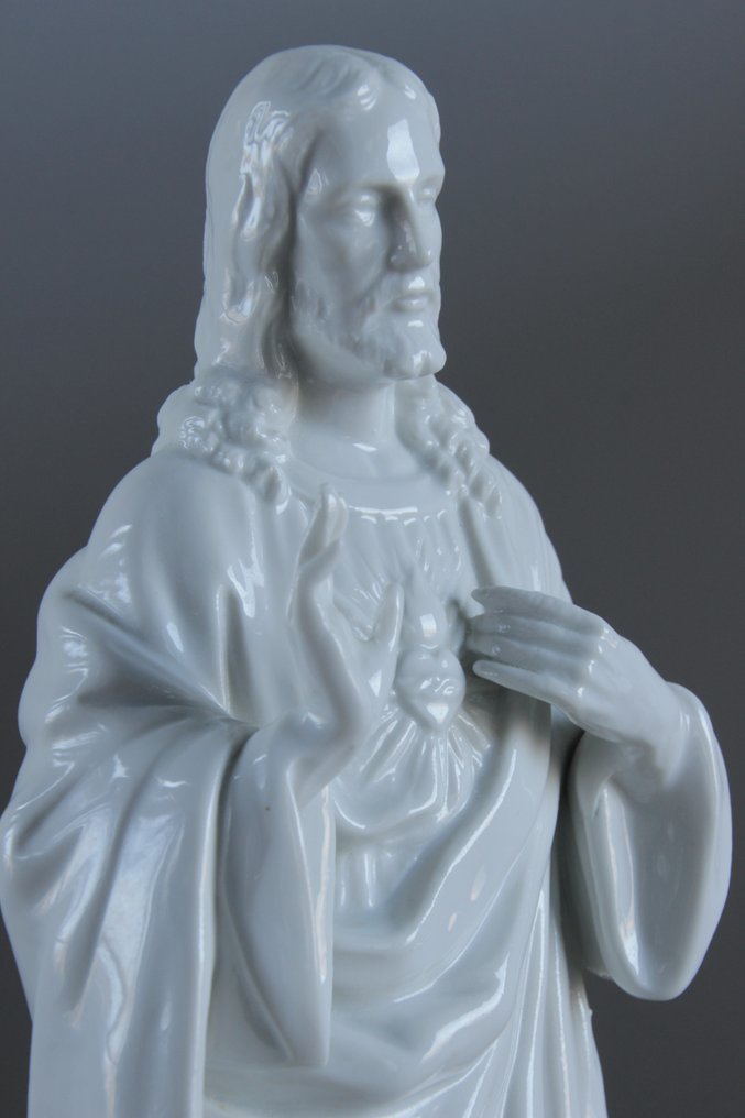 Figur - Jezus met Heilig Hart - Porselen #2.1
