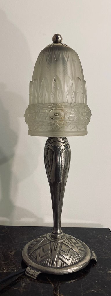 Verreries Schneider - 台灯 - 玻璃, 镀银青铜 #1.2