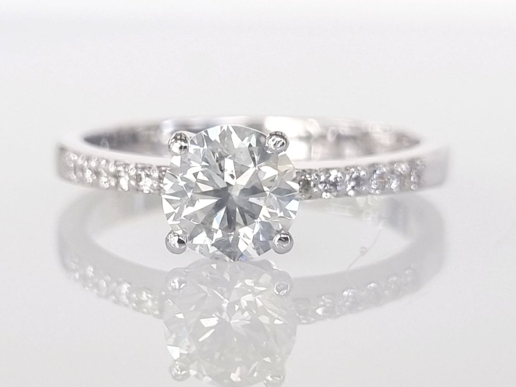 Förlovningsring Vittguld Diamant  (Natural) #1.1