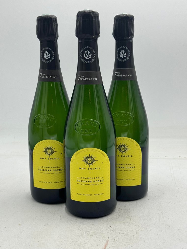 Philippe Gonet, "Roy Soleil" Blanc de Blancs - Champagne Grand Cru - 3 Bottles (0.75L) #1.0