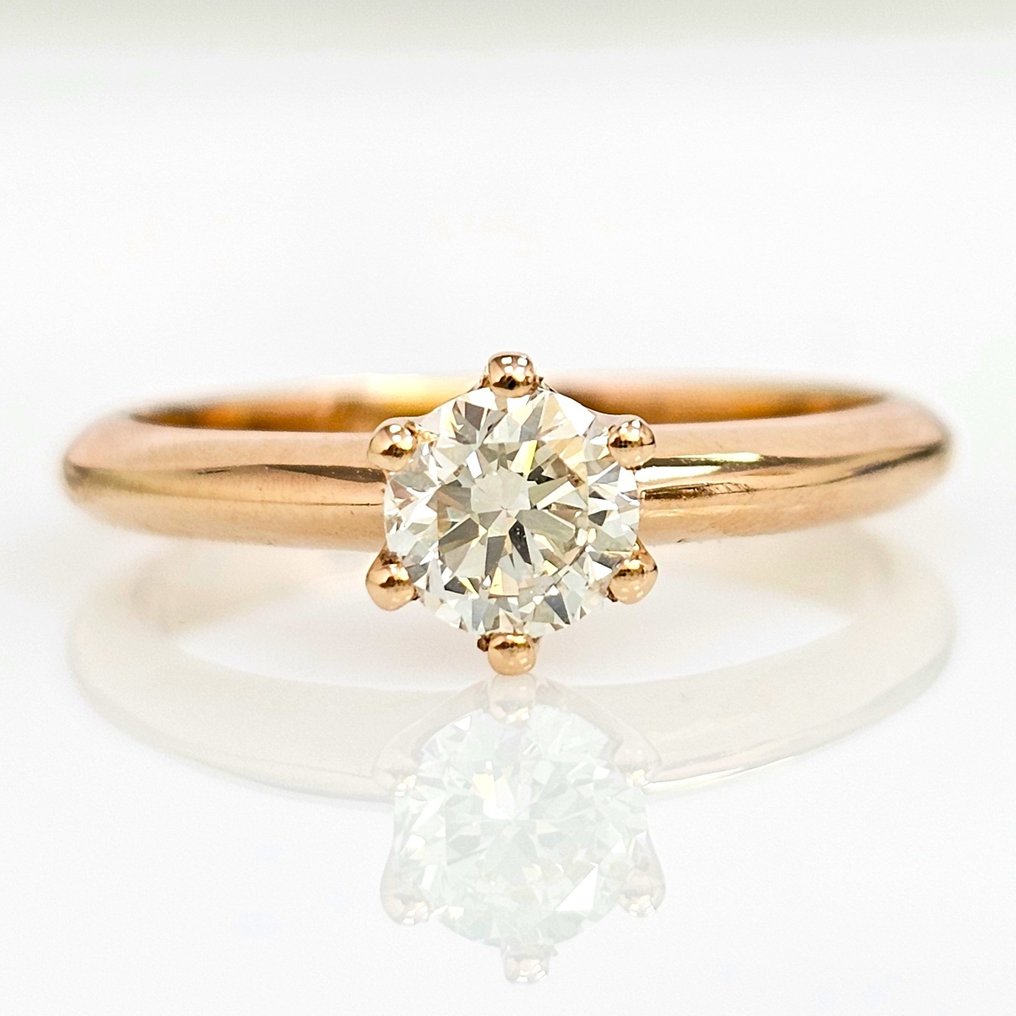 Δαχτυλίδι αρραβώνων Ροζ χρυσό Διαμάντι  (Φυσικό) #1.1