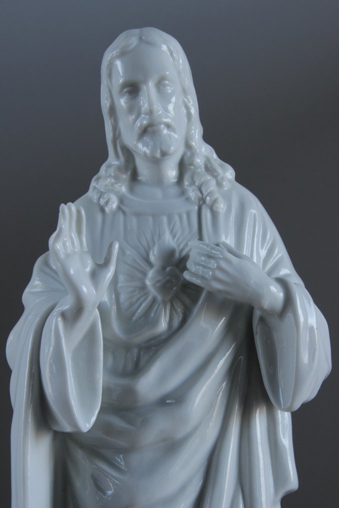 Figur - Jezus met Heilig Hart - Porselen #1.1