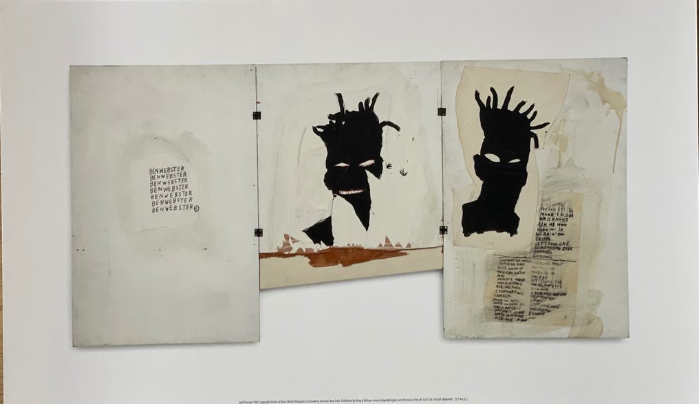 Jean-Michel Basquiat - after (1960-1988), Self Portrait,1981, Copyright Estate of Jean Michel Basquiat, Licensed by #1.1