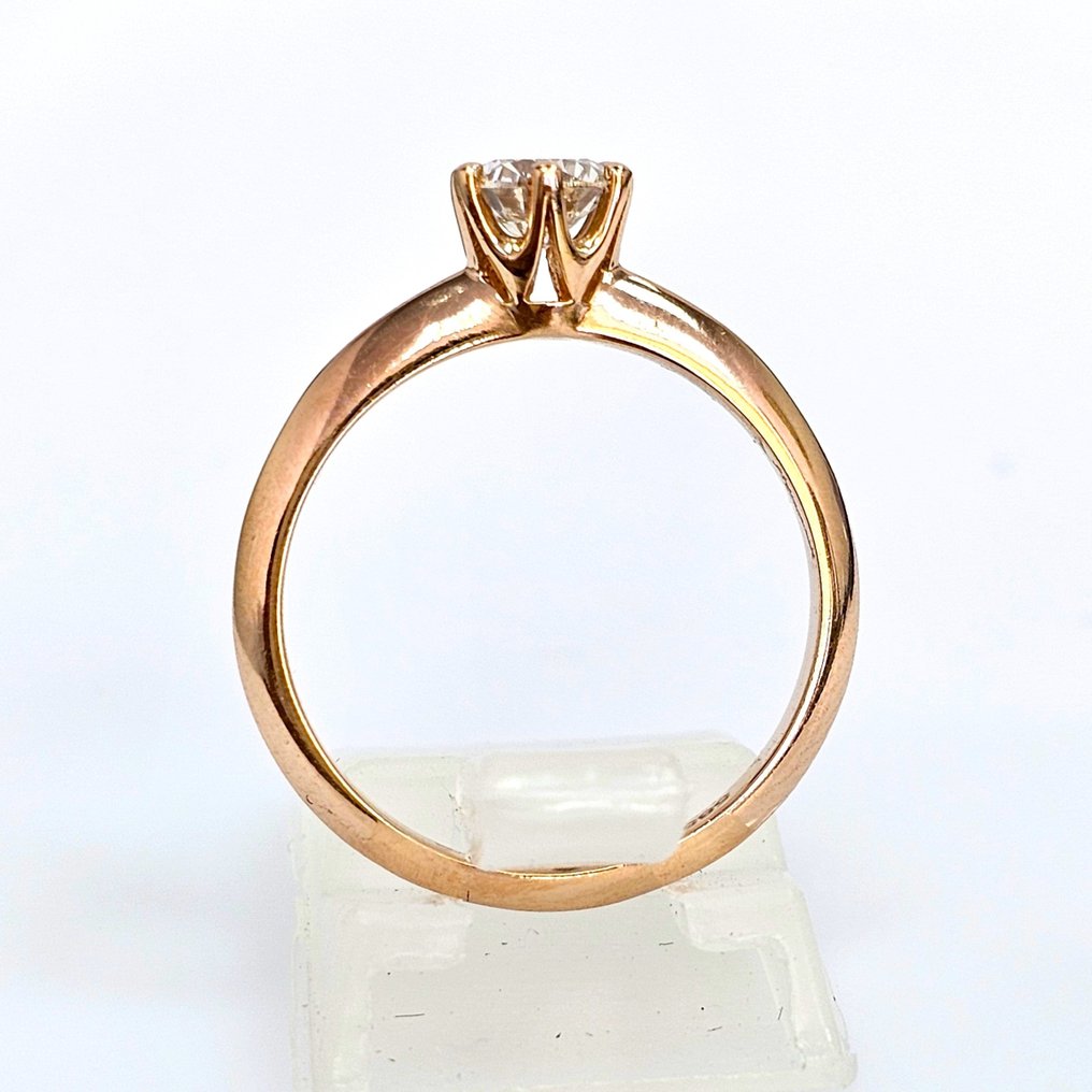 订婚戒指 玫瑰金 钻石  (天然) #3.1