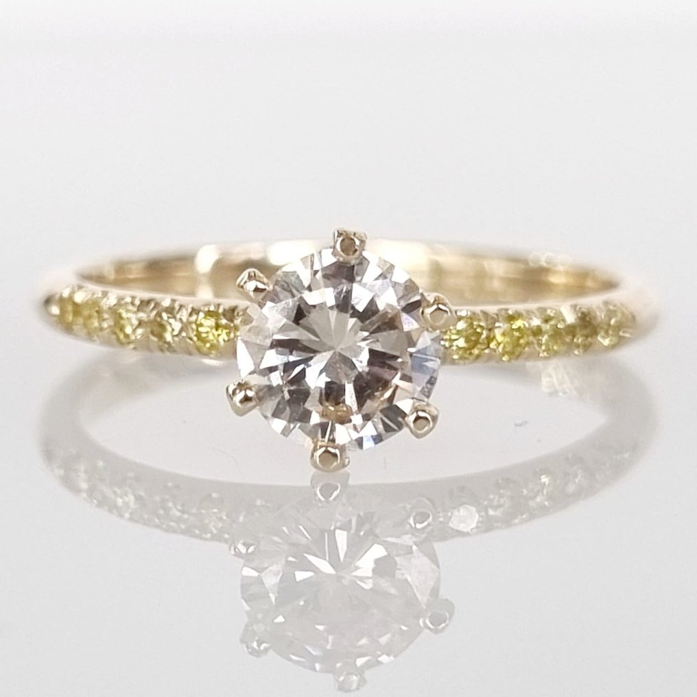 Δαχτυλίδι Κίτρινο χρυσό Διαμάντι  (Φυσικό) - Διαμάντι  #1.1
