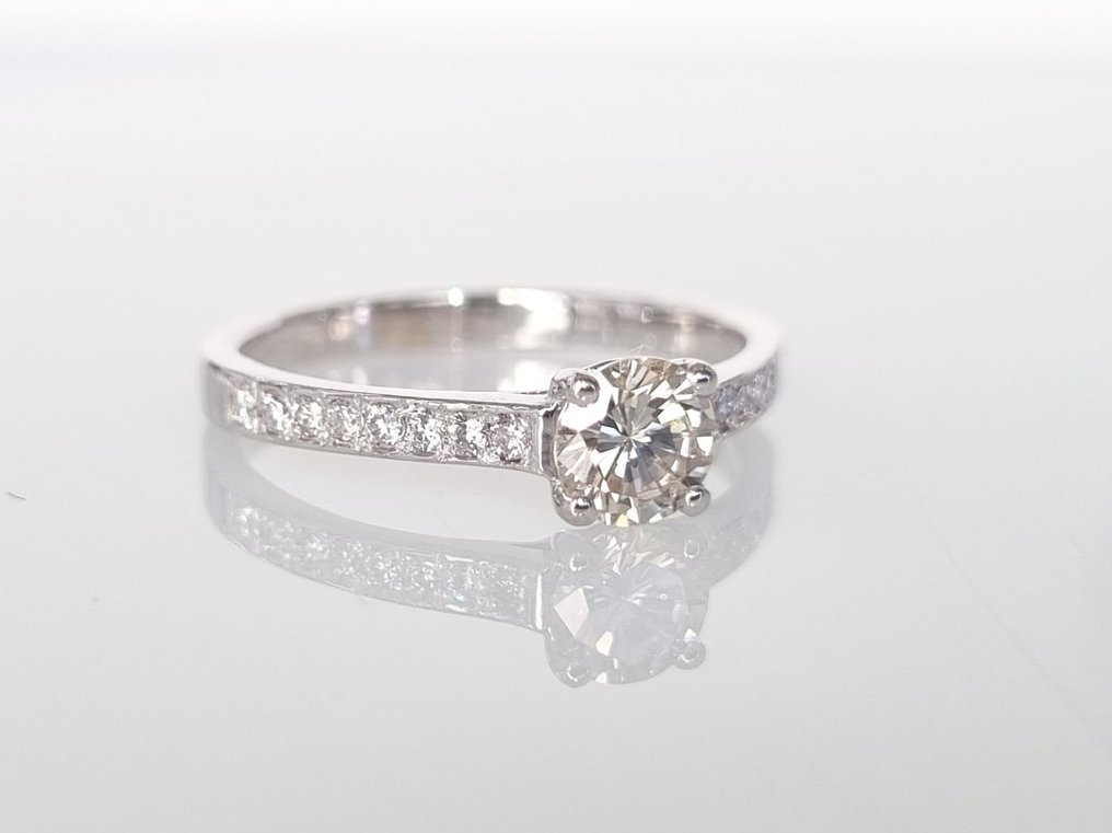 Forlovelsesring Hvidguld Diamant  (Natur) #2.1