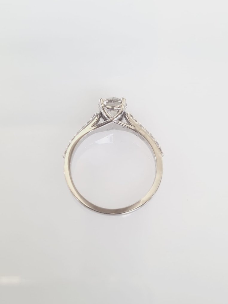 Anello di fidanzamento Oro bianco Diamante  (Naturale)  #3.1