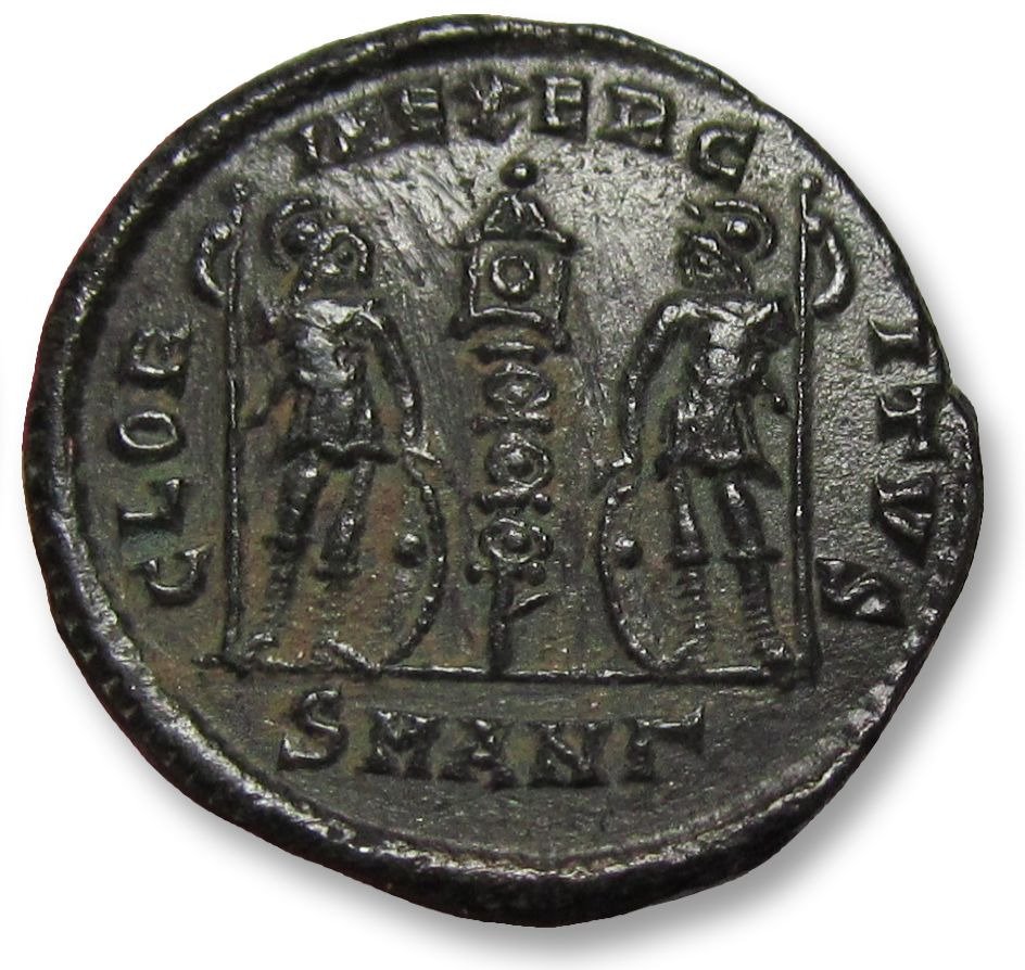 Romarriket. Constantine I (AD 306-337). Follis Antioch mint, 3rd officina 334-335 A.D. - mintmark SMANΓ - #1.1