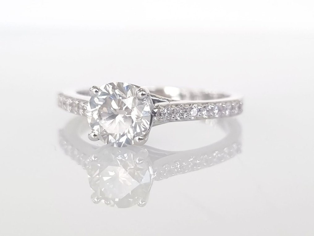 Anello di fidanzamento Oro bianco Diamante  (Naturale)  #3.2