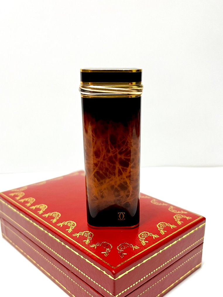 Cartier - Must de Cartier - Trinity Oval flame lacquer - Lighter - Gold-plated, Lacquer #2.1