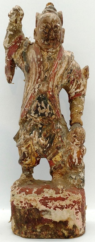Antique Religious Folk Art Sculpture - Holz - China - Qing Dynastie (1644-1911) #2.1