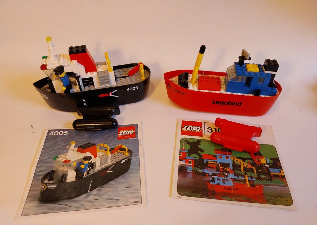 Lego - 4005 en 310 - 2x Tug boat - 1970-1980 #1.1