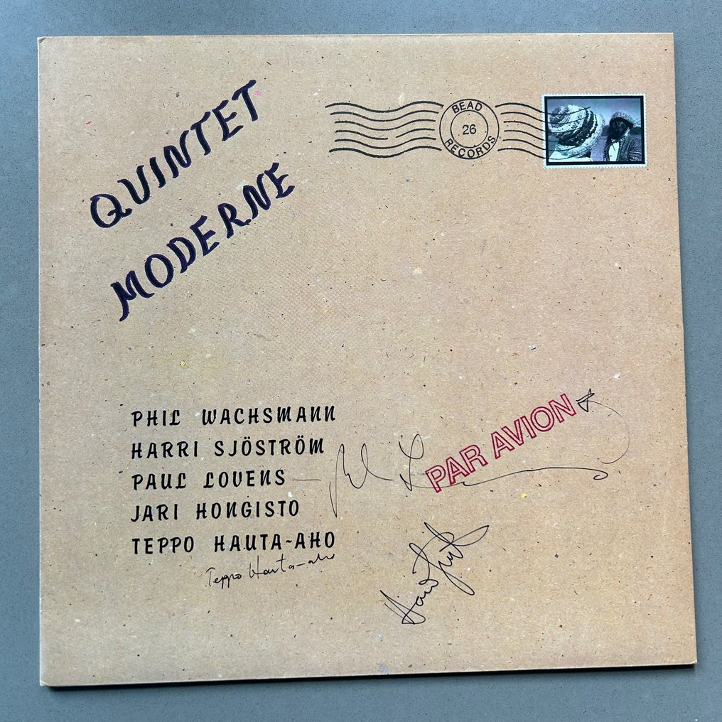 Quintet Moderne - Ikkunan Takana = behind the window (SIGNED by Paul Lovens, Harri Sjostrom & Teppo Hauta-aho 1st - Single bakelitlemez - 1987 #1.1
