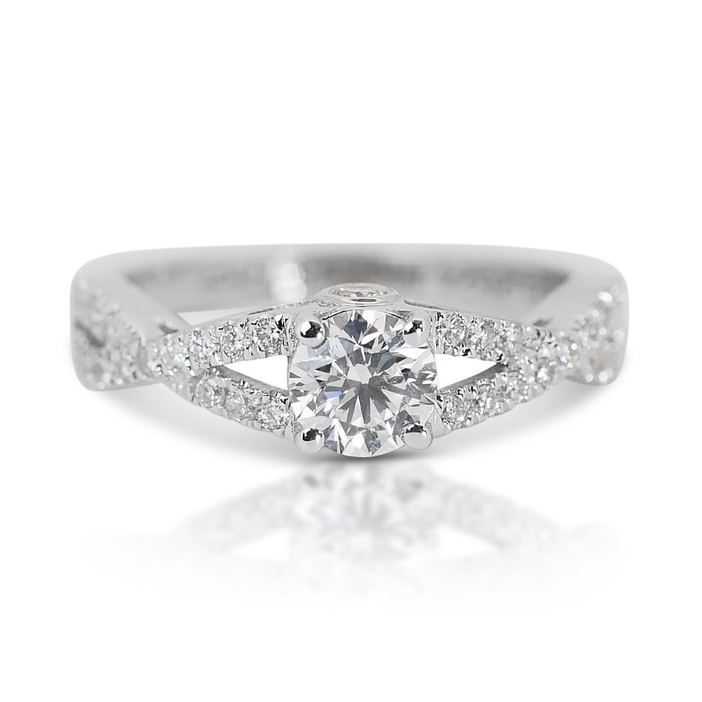 Ring Vittguld Diamant  (Natural) - Diamant #1.1