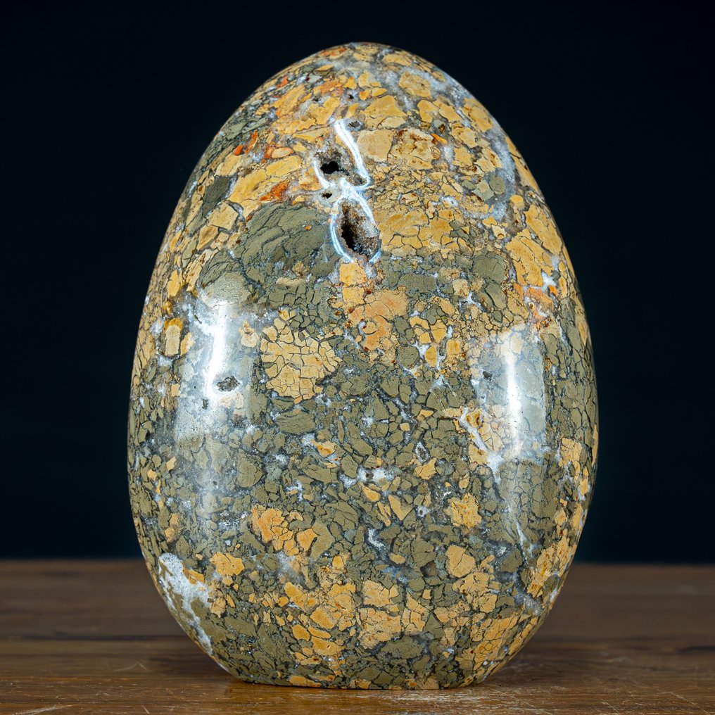 稀有的天然角礫碧玉和石英 自由形式，帶有小晶簇- 2733.38 g #1.1