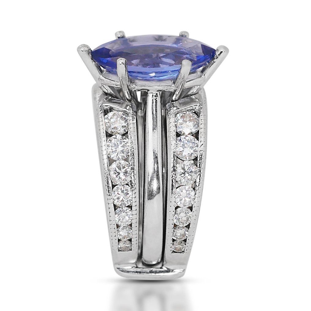 Δαχτυλίδι Πλατίνα Τανζανίτης - Διαμάντι #1.2