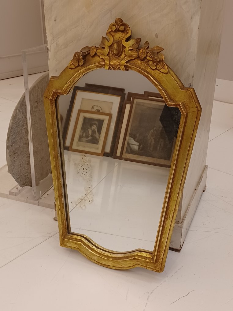 Oglinda de perete  - lemn auriu #1.1