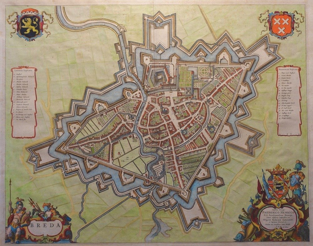 歐洲, 城市規劃 - 荷蘭/布雷達; J. Blaeu - Breda - 第1649章 #1.1