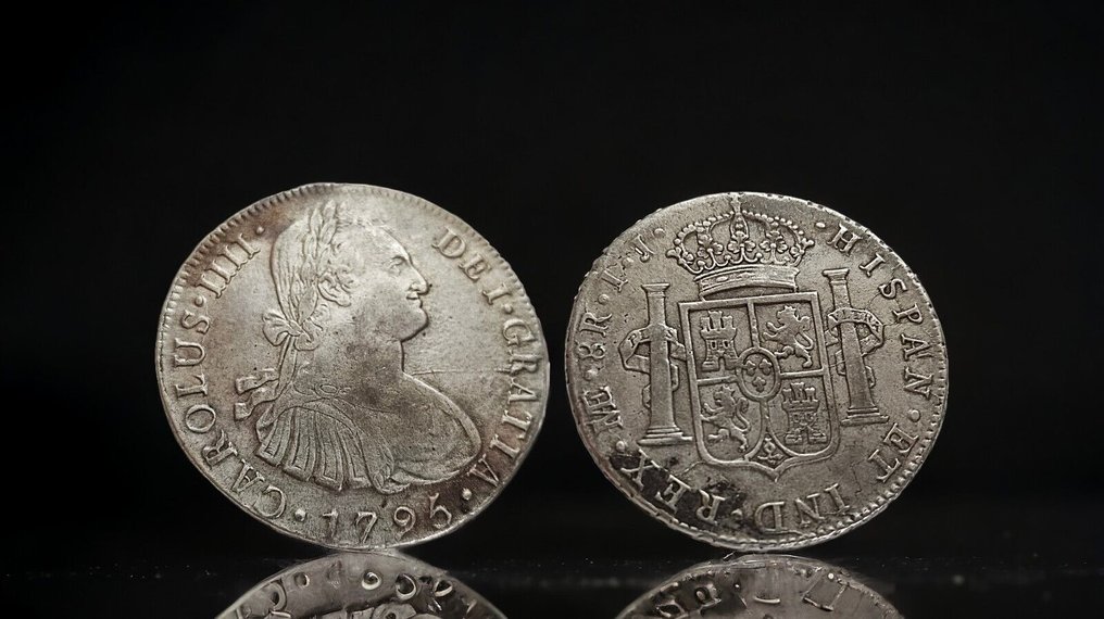 Spagna. Carlos IV (1788-1808). 8 Reales 1795 Lima IJ #3.1
