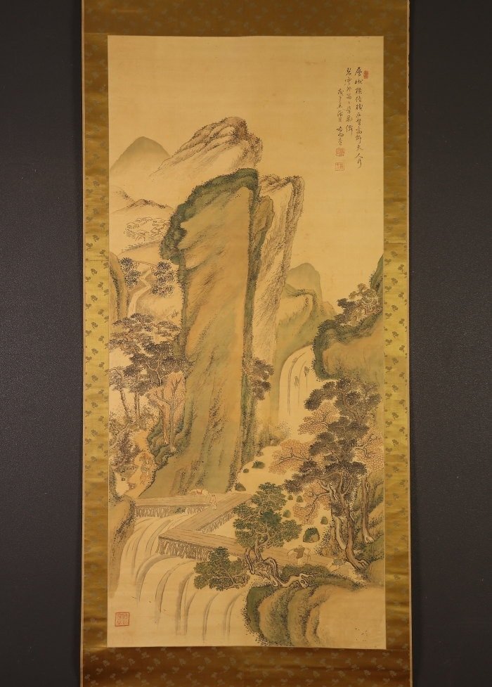 Large size literati landscape painting - Hoashi Yukiame（1810-1884） - Japão - Final do período Edo #2.1