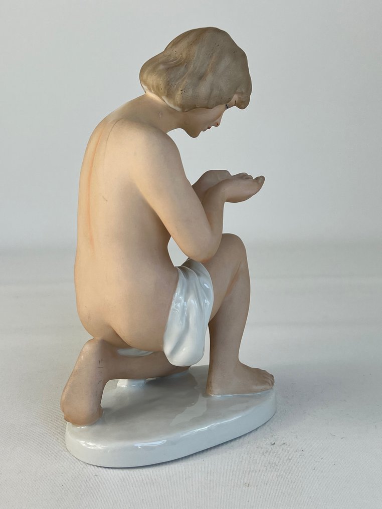 Wallendorf - Γλυπτό, Mujer semidesnuda - 22.5 cm - Πορσελάνη, ζωγραφισμένη με το χέρι. #2.1