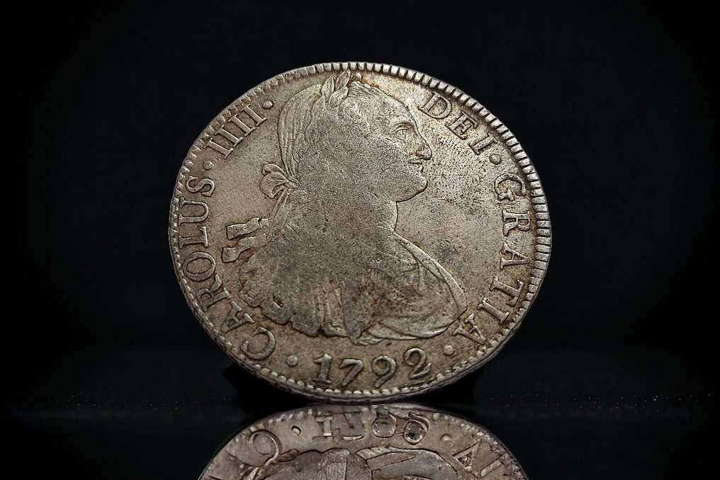 España. Carlos IV (1788-1808). 8 Reales 1792 México F.M #1.1