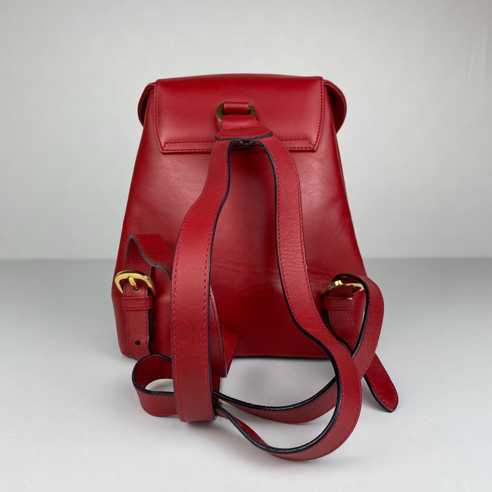 Salvatore Ferragamo - Red Bucket Leather Backpack - Kézitáska #2.1