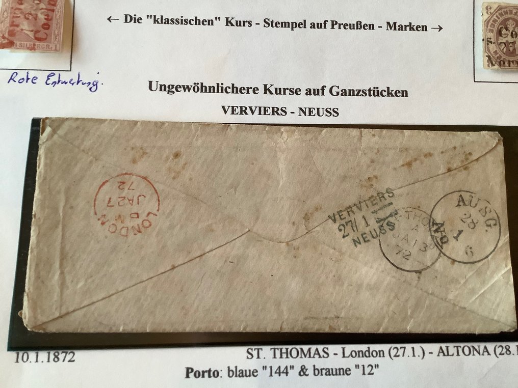 德意志帝国 1860/1886 - 东部各州的家庭收藏，附有豪华邮票 Eynaten 和普鲁士帝国的铁路路线邮票 - Michel #3.2