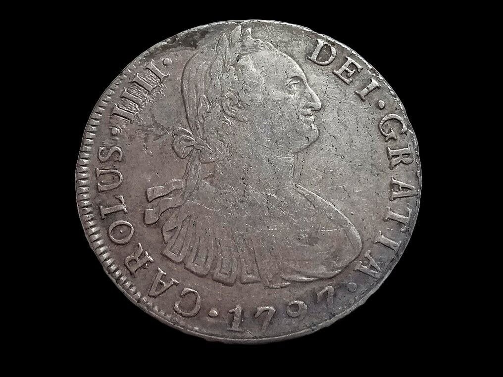 西班牙. Carlos IV (1788-1808). 8 Reales 1797 Lima IJ #1.1