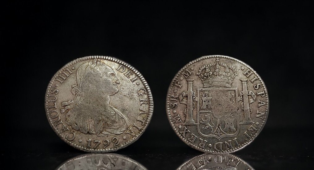 Espanha. Carlos IV (1788-1808). 8 Reales 1792 México F.M #3.1