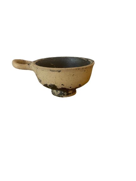 Antico Greco Ceramica Kylix a manico singolo. Licenza di esportazione spagnola. - 5 cm #1.1
