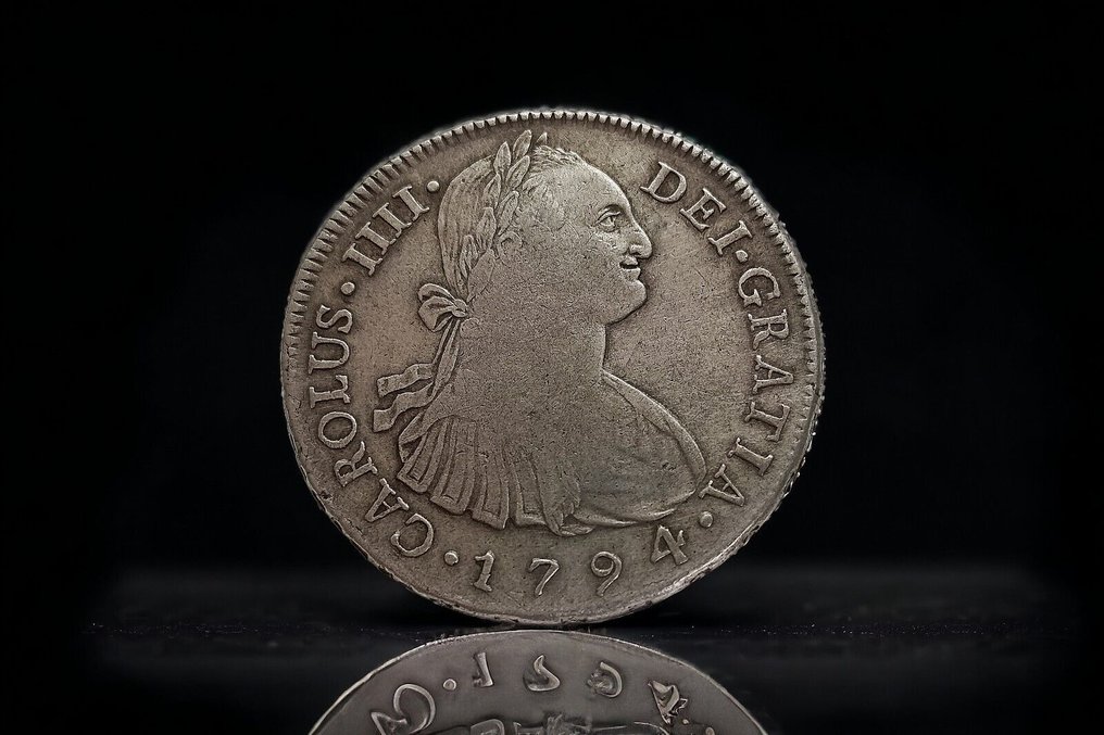 西班牙. Carlos IV (1788-1808). 8 Reales 1794 Lima IJ #1.1