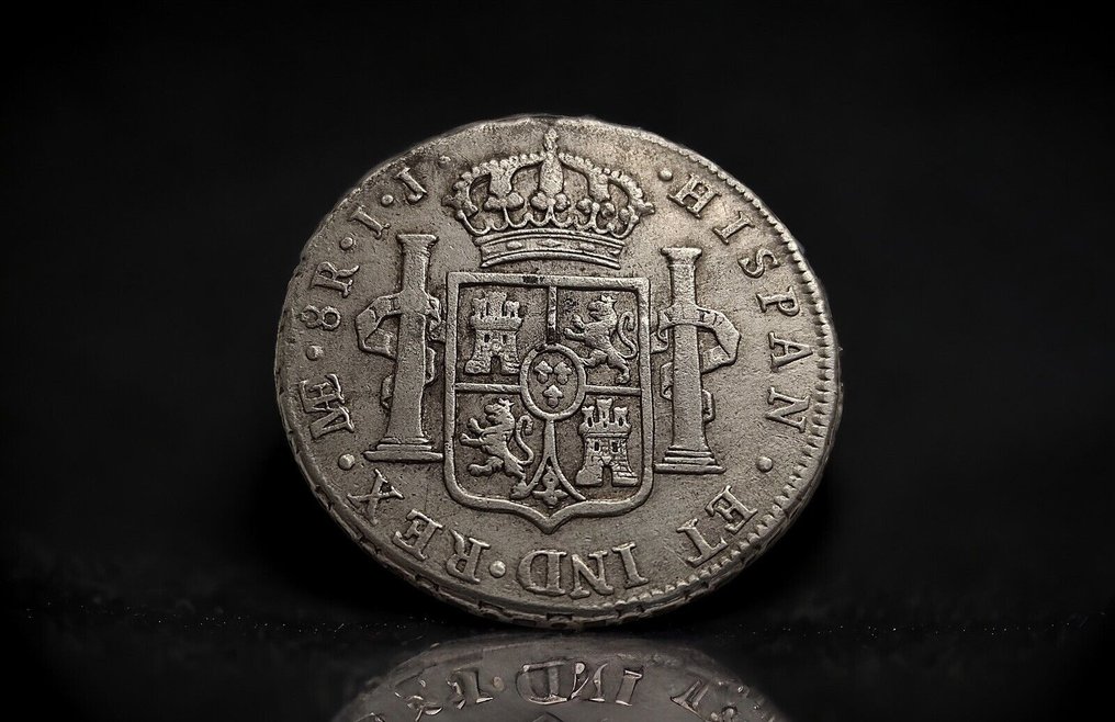 Spanyolország. Carlos IV (1788-1808). 8 Reales 1789 Lima IJ.  Busto Carlos III #2.1