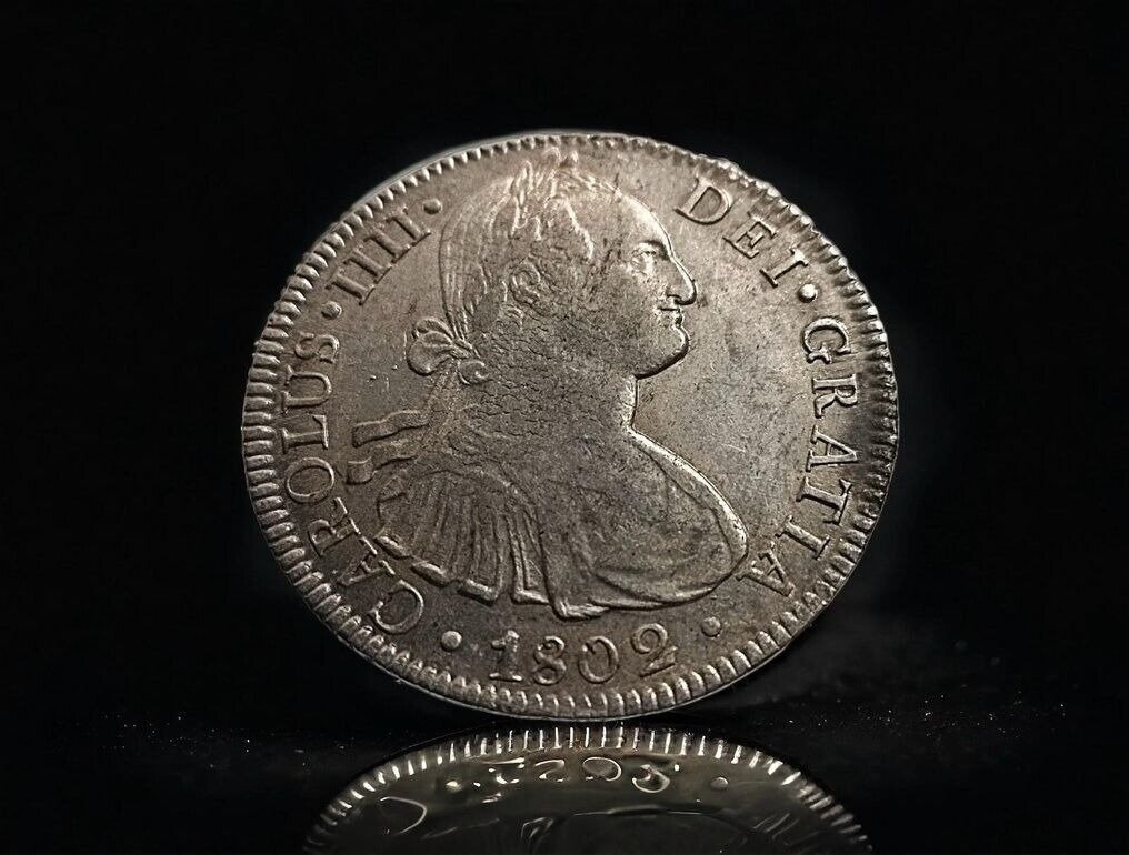 西班牙. Carlos IV (1788-1808). 8 Reales 1802 Mexico FT #1.1