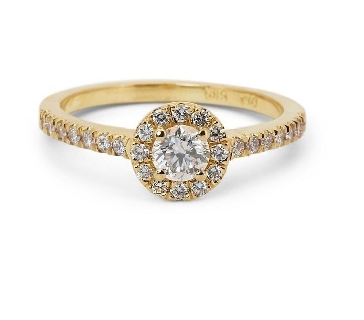 Ring - 14 karaat Geel goud -  1.00 tw. Diamant  (Natuurlijk) - Diamant  #1.1