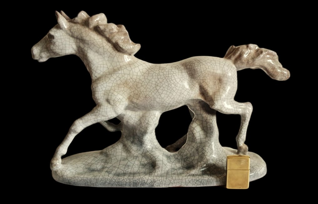 Karlsruher Majolika Fabrik - Lilli Hummel-König (1901-1975) - 雕刻, Horse - 28 cm - 釉面陶瓷 - 1935 #2.1
