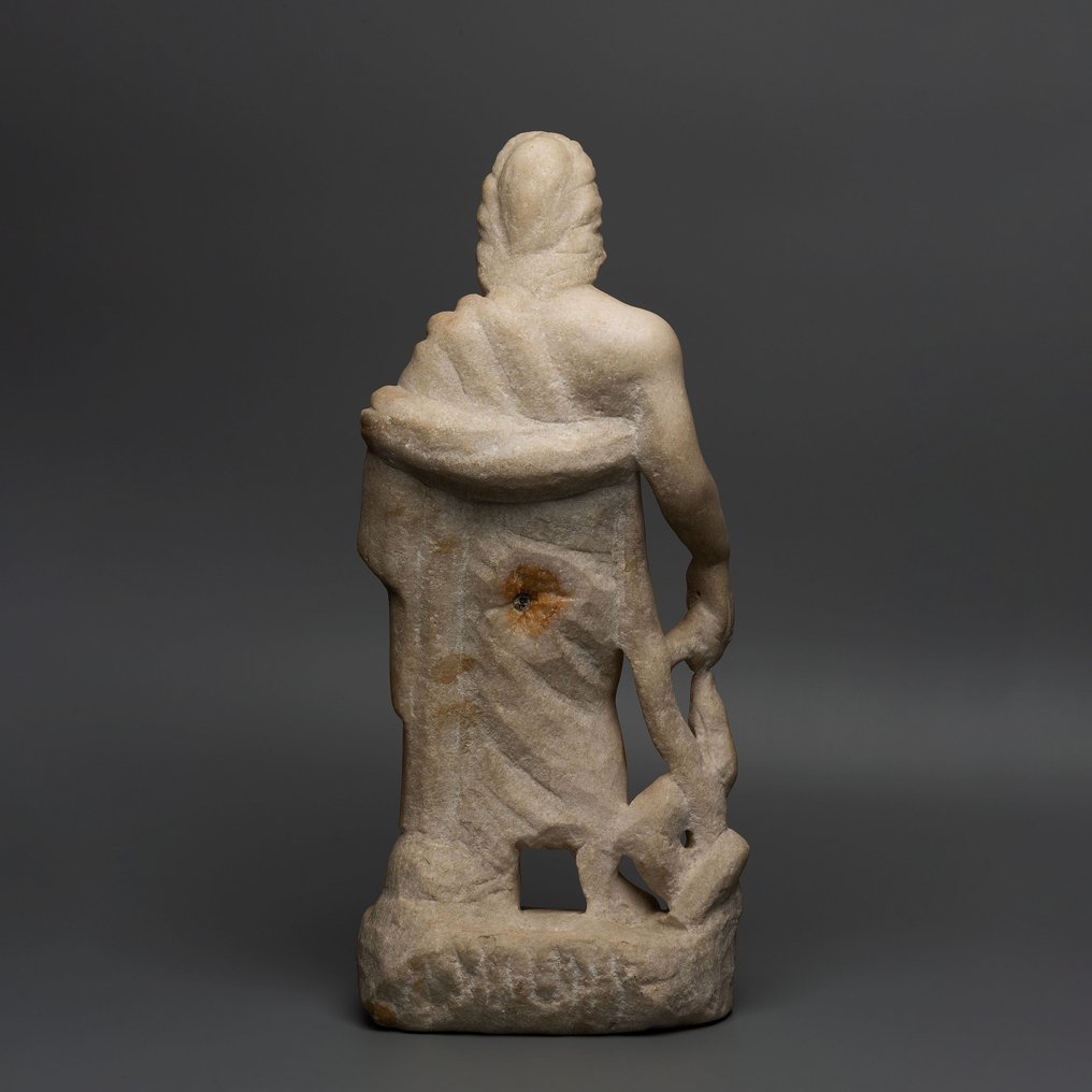 Römisches Reich Stein Intakte Skulptur von Äskulap, Gott der Medizin. 43 cm H. - 43 cm #3.2