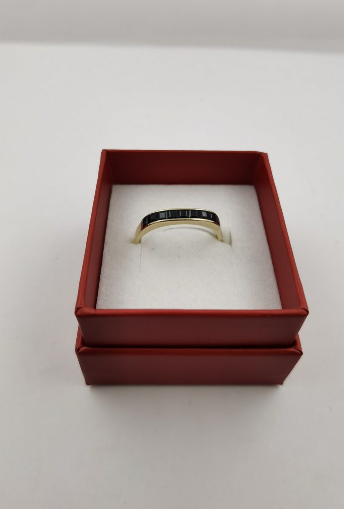 Ring - 14 kt. Yellow gold -  0.18 tw. Sapphire #1.2