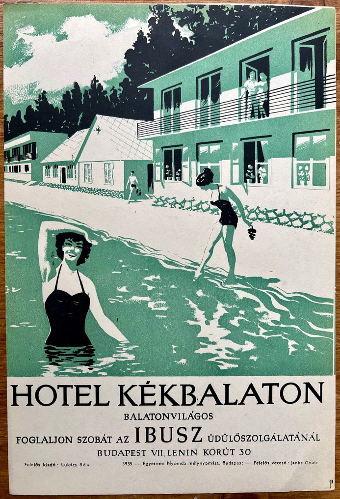 Sandor Benkő - Balaton Hotel Blue Balaton - Budapest - HUNGARY - - Holiday, Summer, swimming - advertising - Δεκαετία του 1950 #1.1