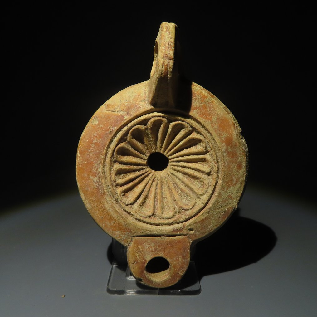 Ancient Roman Terracotta Oil Lamp. 1st-4th century AD. 11 cm length. #1.1