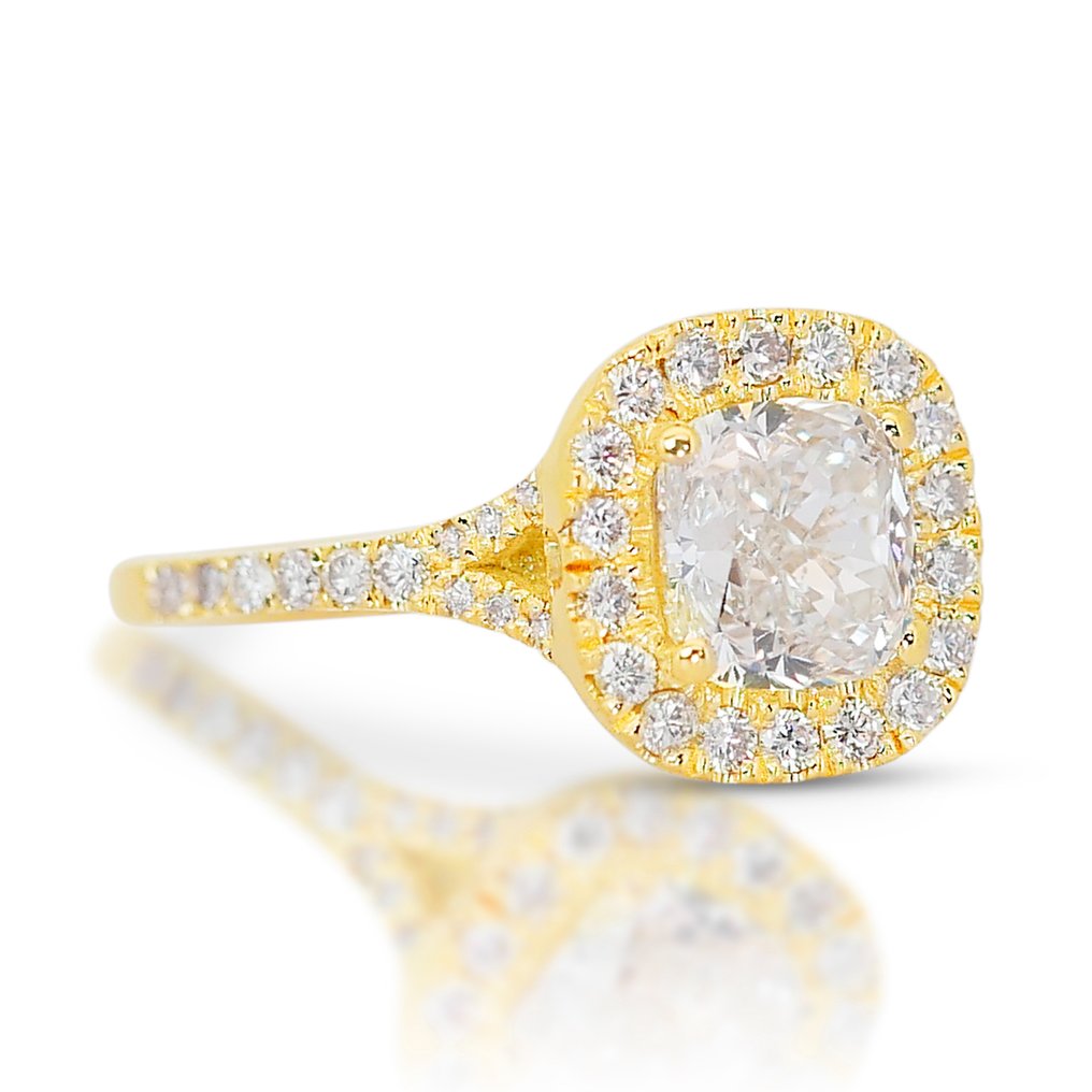 Ring - 18 karat Gull -  1.85ct. tw. Diamant  (Naturlig) - Diamant #1.2