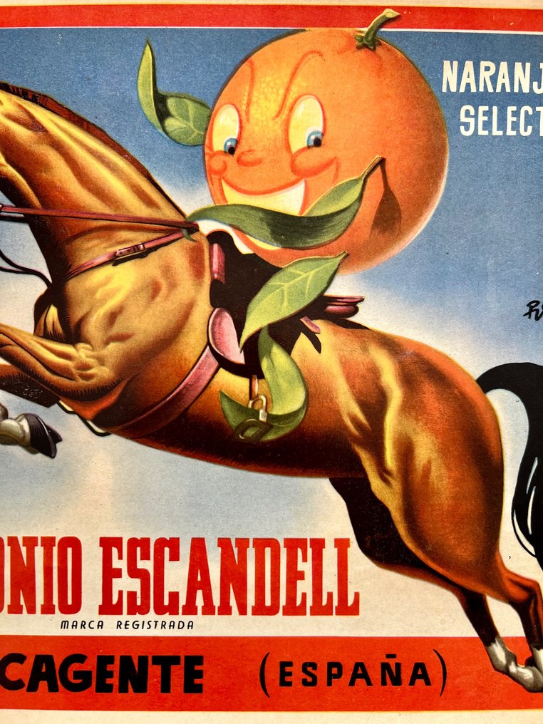 Ramón - 1960s orange litography poster - década de 1970 #2.2