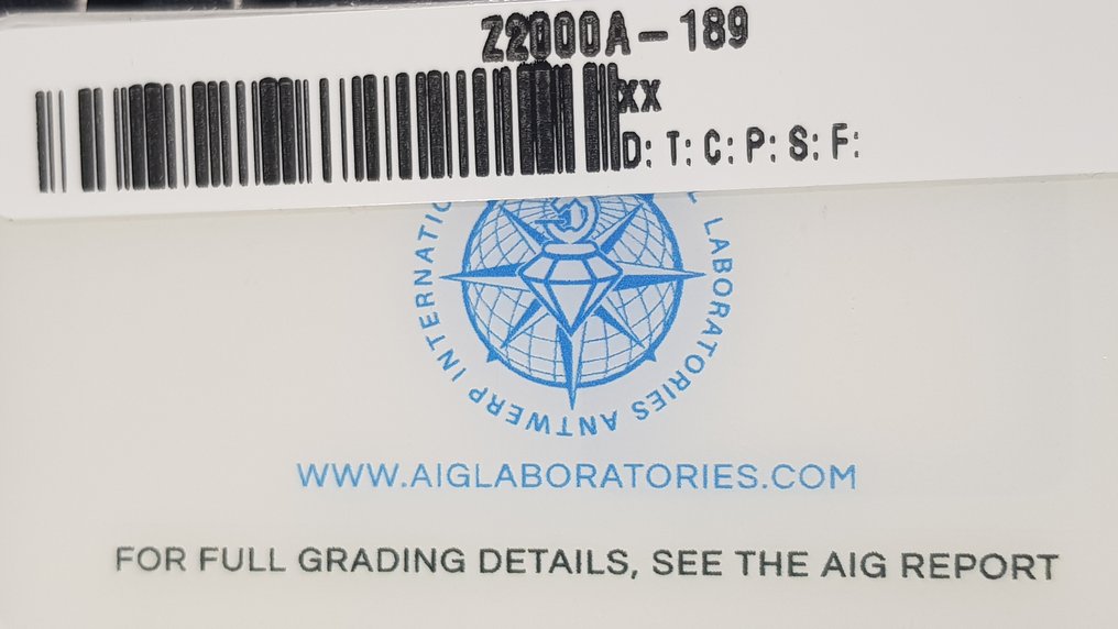 1 pcs Diamond  (Natural coloured)  - 1.06 ct - Light Yellowish Grey - SI2 - Antwerp International Gemological Laboratories (AIG Israel) #2.2