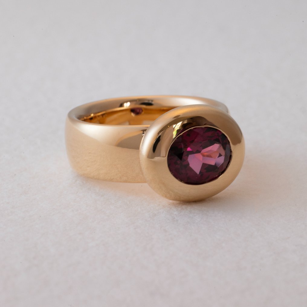 Bron - Ring - Sushi - 18 kt. Rose gold Rhodolite #1.2