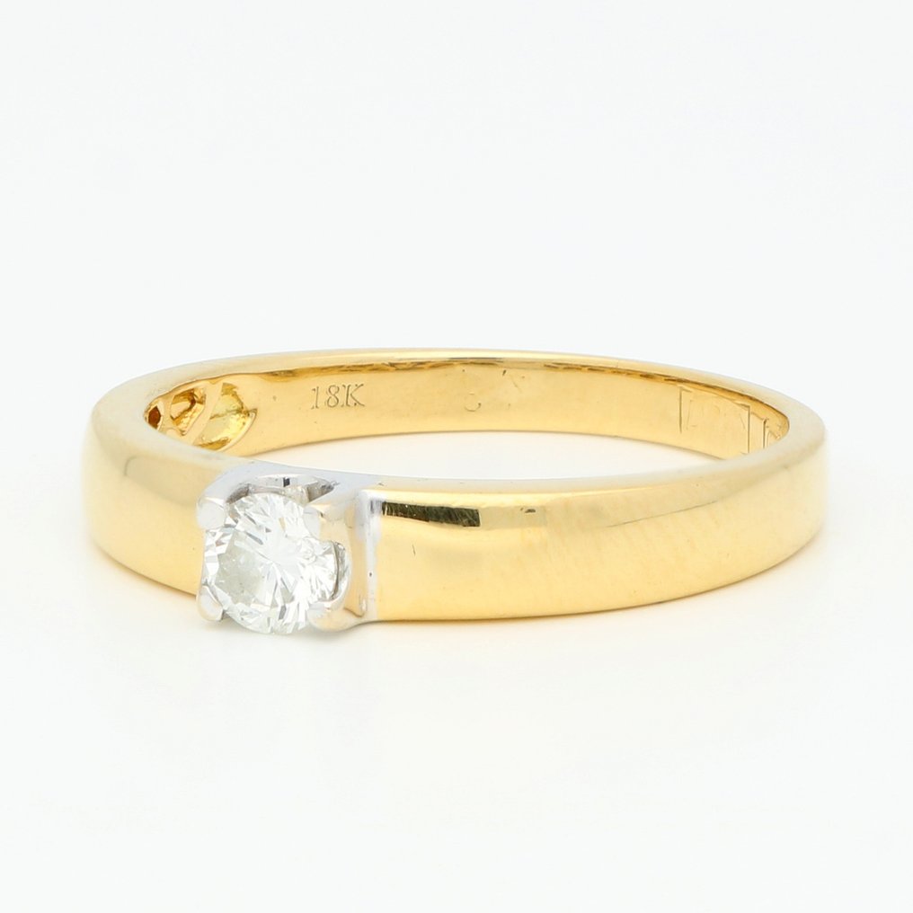Ring - 18 karaat Geel goud Diamant  (Natuurlijk)  #1.2