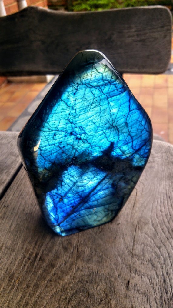 Labradorite - Turchese brillante - Colore blu - Forma libera - Altezza: 18 cm - Larghezza: 13 cm- 2666 g #1.1