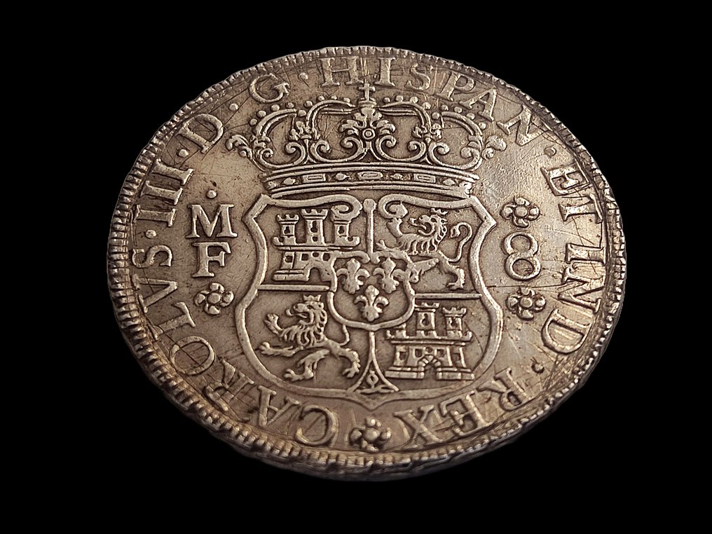 西班牙. Carlos III (1759-1788). 8 Reales México 1764, MF. #1.1