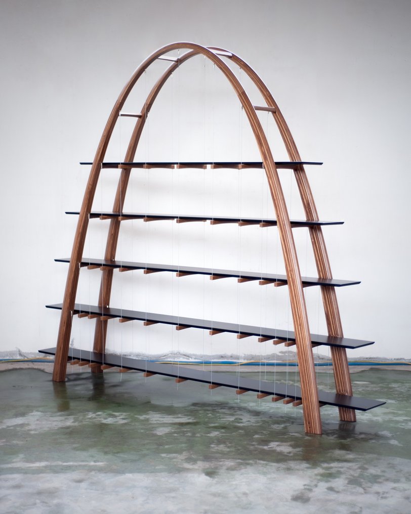 Sabi Space - Sabina Blasiotti - Bookcase - Birch plywood (PEFC) / Steel cables (TÜV Nord) #1.1