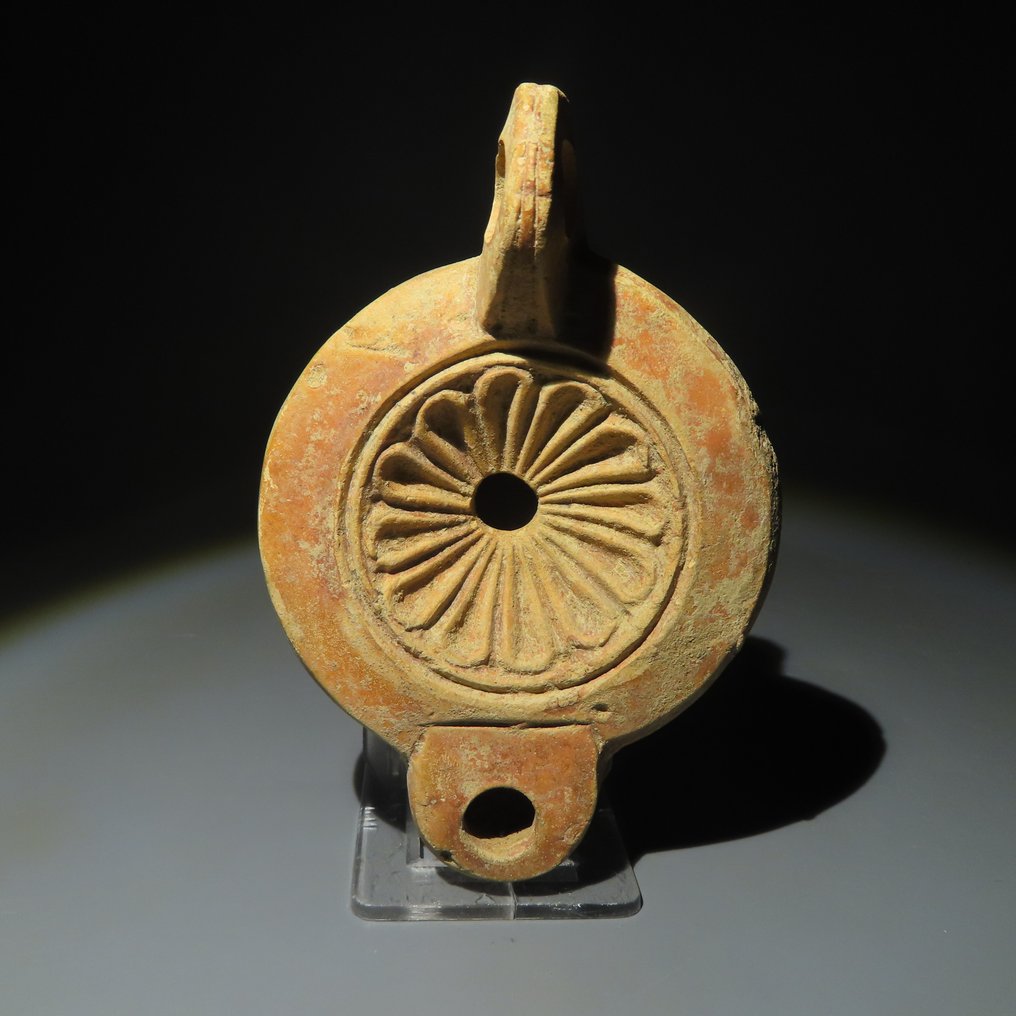 古罗马 Terracotta 油灯。公元一世纪至四世纪。 11 厘米长。 #1.2