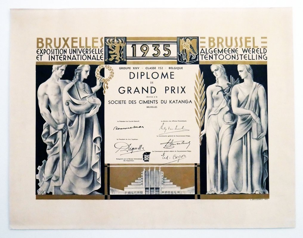 Louis Buisseret - Brussel Algemeene Wereldtentoonstelling 1935 - Década de 1930 #1.1